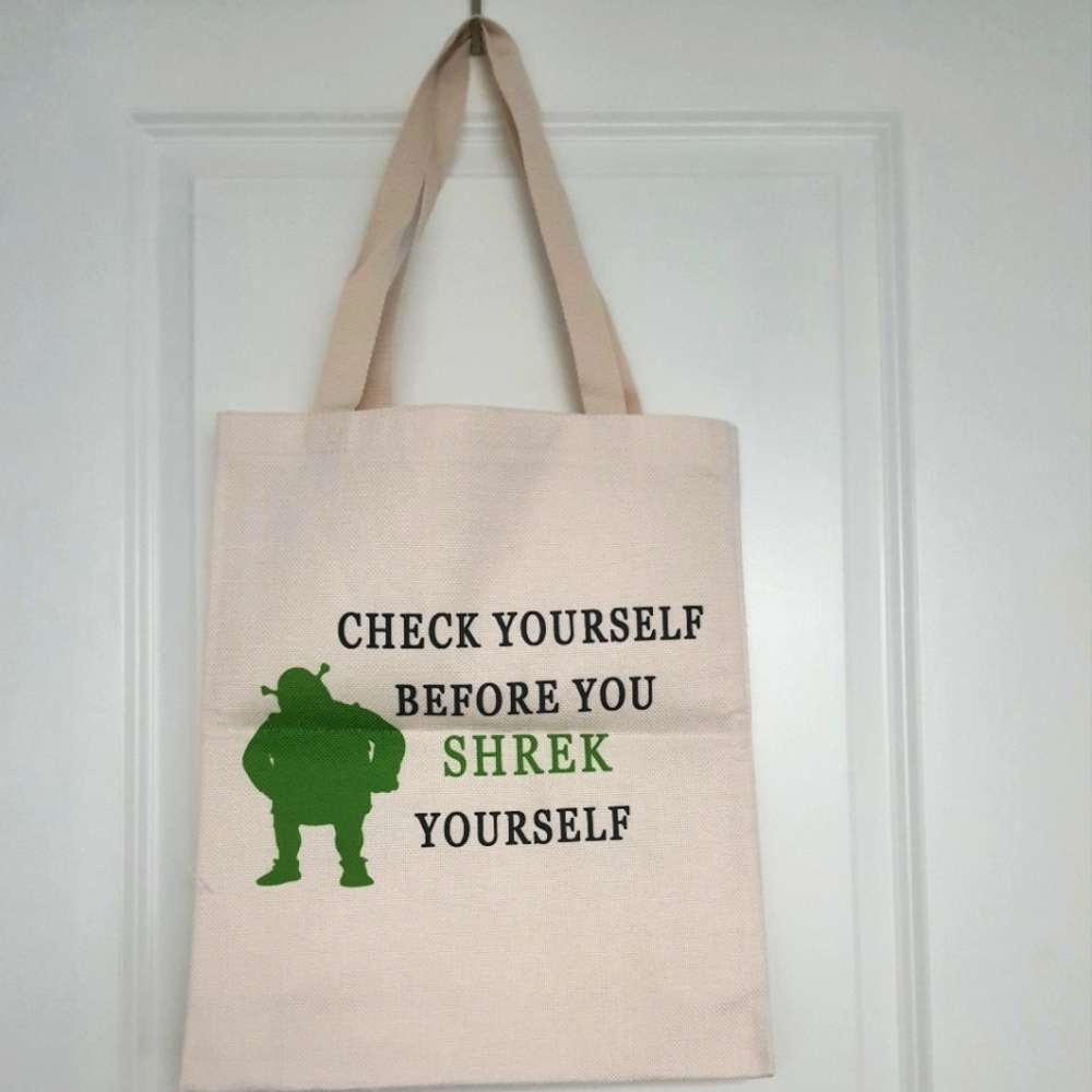 Shrek inspired quote tote